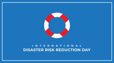 Uluslararası Afet Risk Azaltma Günü. Vektör illüstrasyonu