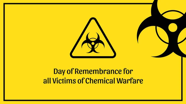 Día Del Recuerdo Para Todas Las Víctimas Guerra Química Ilustración — Archivo Imágenes Vectoriales