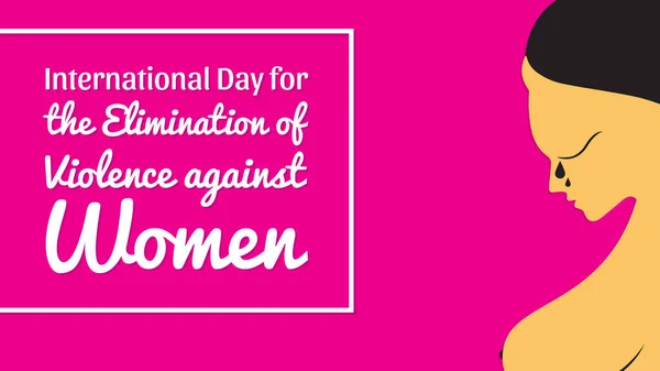 Dia Internacional Para Eliminação Violência Contra Mulheres Ilustração Vetorial — Vetor de Stock