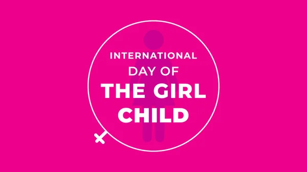 Internationale Dag Van Het Meisjeskind Vectorillustratie — Stockvector