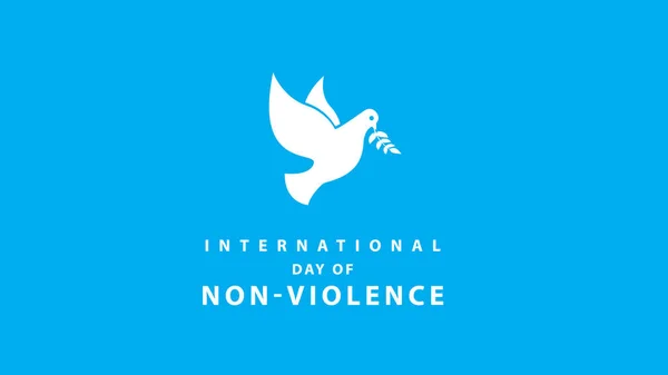 Internationella Dagen För Icke Våld Vektorillustration — Stock vektor