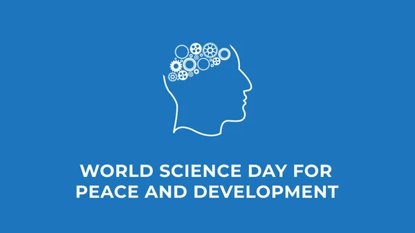 平和と発展のための世界科学の日 ベクターイラスト — ストックベクタ