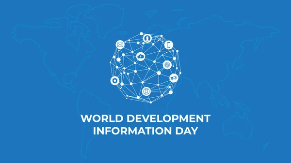 Světový Rozvojový Informační Den Vektorová Ilustrace — Stockový vektor