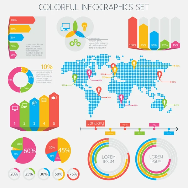 Elementos Infográficos Análise Dados Gráficos Gráficos Vector Eps10 — Vetor de Stock