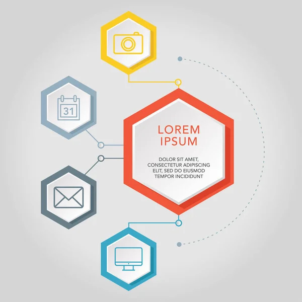 Infographic Elementen Data Analyse Grafieken Grafieken Vector Eps10 — Stockvector