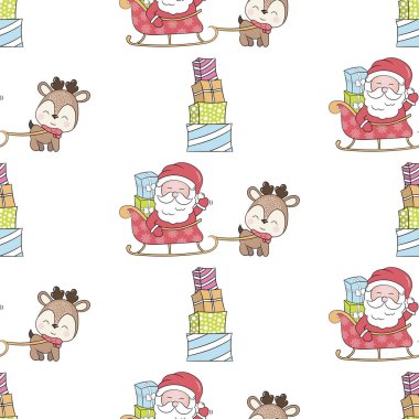 Mutlu Noeller ve mutlu yeni yıl. Geleneksel tatil sembolleri ile sorunsuz arka planlar. Kartlar, davetiyeler, baskı, taraf, parti davetiyeleri, dijital scrapbooking için en iyi seçim.