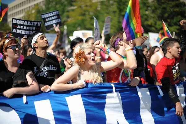 Londýn March 2020 Festival Podporu Práv Lgbt Mnoho Lidí Přišlo — Stock fotografie