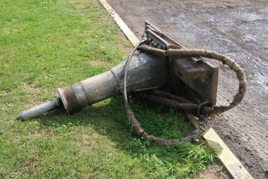 Büyük inşaat pnömatik çekiç, alet, yontma eklentisi