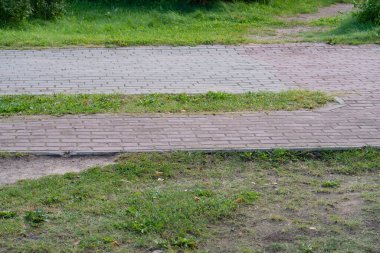 Parkta yürüyüş yolları, minimalizm, arka plan