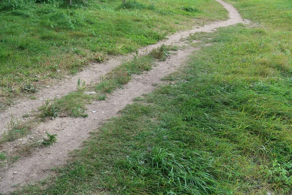 Rocky path through the wasteland in the city