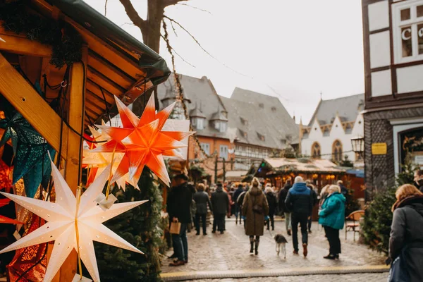 Δες Στο Παλιές Χριστουγεννιάτικη Αγορά Στη Γερμανία — Φωτογραφία Αρχείου