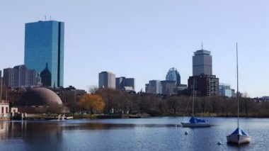 4k liman arasında Boston şehir merkezinin Timelapse