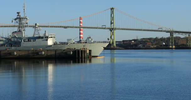 Angus Macdonald Bridge Halifax Nova Scotia — Stock Video