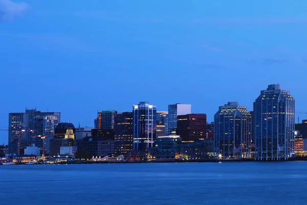 Der Heilbutt Die Skyline Von Nova Scotia Bei Nacht — Stockfoto