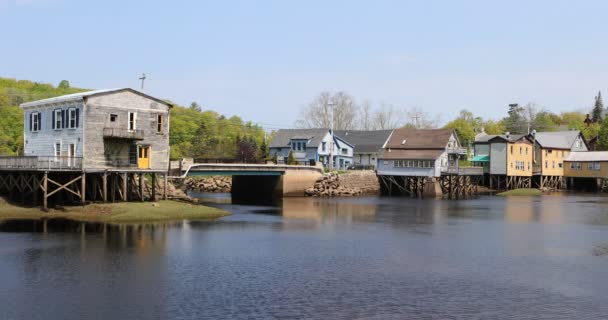 Picturesque Coastal Village Nova Scotia — Stock Video