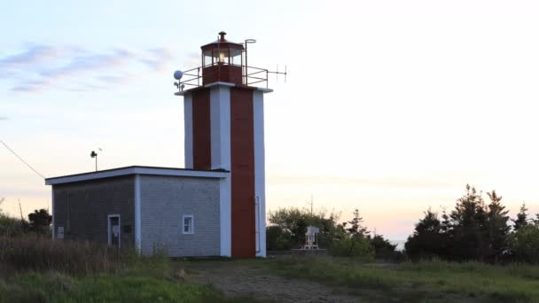 Timelapse Point Prim Lighthouse Digby Nova Scotia — Wideo stockowe