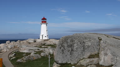Görünümü, Peggys Cove deniz feneri, Nova Scotia 4k