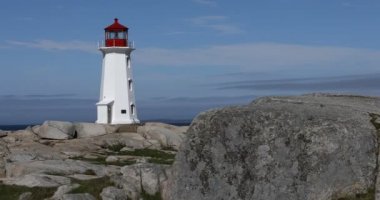 Peggys Cove deniz feneri, Nova Scotia, Kanada 4k görünümünü