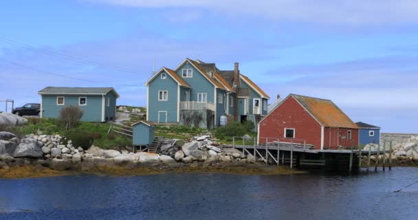 Schöner Tag Der Bucht Von Peggys Nova Scotia — Stockvideo