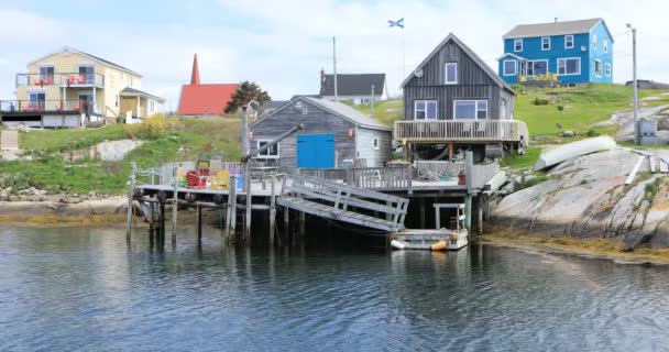 Schöner Tag Der Bucht Von Peggys Nova Scotia — Stockvideo