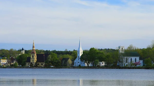 Kilise Mahone Bay Nova Scotia — Stok fotoğraf