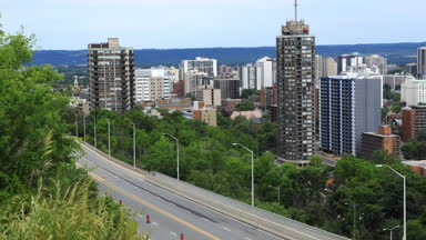 4k arkasında manzarası ile Timelapse Hamilton, Kanada ekspres