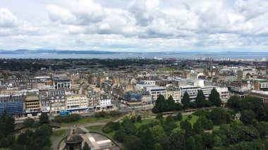 Edinburgh, İskoçya şehrin bir havadan görünümü