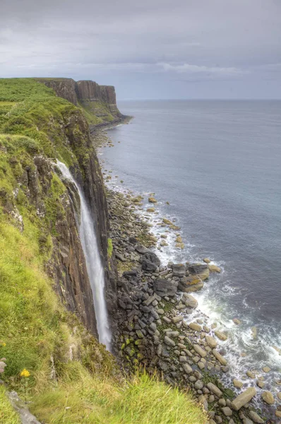 A Waterfall into sea, Isle of Skye, Scotland