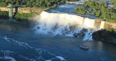 American Falls, Niagara Şelalesi 4k görünümünü