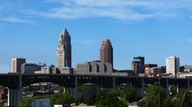 Timelapse Cleveland şehir merkezinin 4k