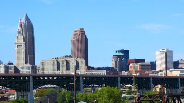 Timelapse Panoramę Cleveland — Wideo stockowe
