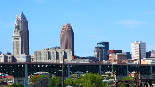 Timelapse Del Horizonte Cleveland — Vídeo de stock