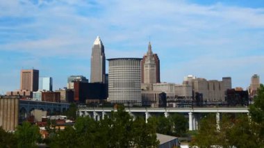 Şehir merkezindeki 4k Cleveland'ın Timelapse