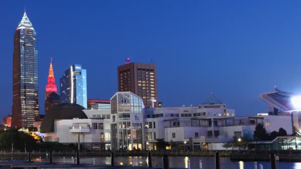 Timelapse Del Cleveland Ohio Centro Città — Video Stock