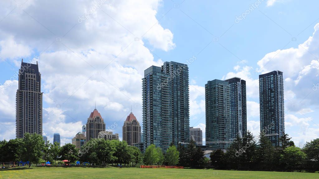 A View of the Mississauga, Ontario downtown