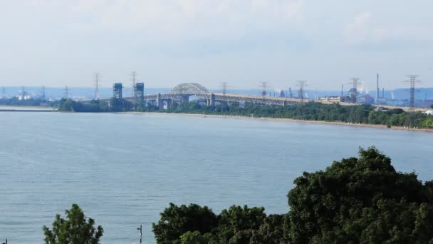 Timelapse Van Burlington Skyway Ontario Canada — Stockvideo