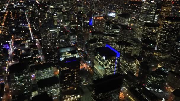 Timelapse Aérien Circulation Toronto Canada Nuit — Video