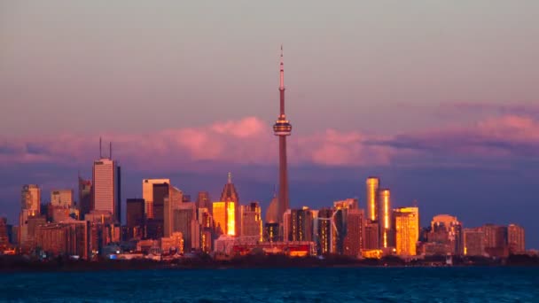 Día Noche Centro Toronto — Vídeos de Stock