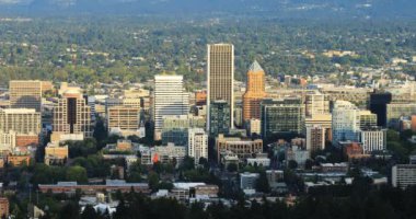 Portland, Oregon manzarası akşam 4k