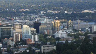 4k alacakaranlıkta Timelapse Portland, Oregon manzarası