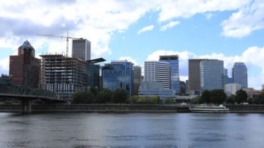 Timelapse Portland, Oregon city Willamette Nehri 4k