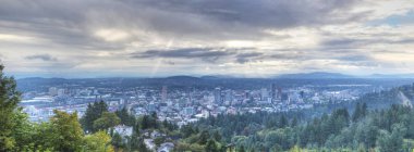 Bir Panorama of Portland, Oregon manzarası