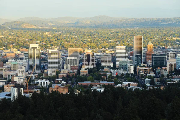 Widok Lotu Ptaka Miasta Portland Oregon — Zdjęcie stockowe