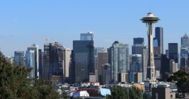 Seattle, Washington manzarası açık bir günde 4k