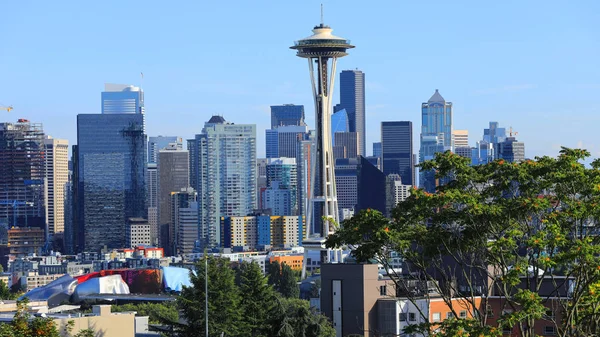 Skyline Seattle Washington Nelle Giornate Limpide — Foto Stock