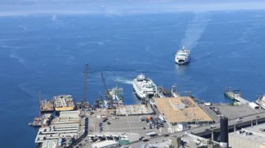 Seattle, Washington Timelapse feribot terminaline feribot 4k ile
