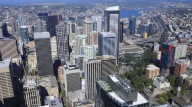 Hava timelapse Seattle, Washington manzarası 4k