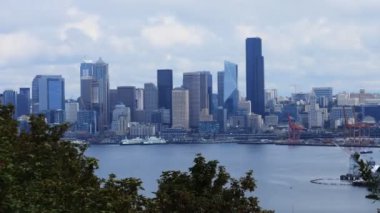 Timelapse Seattle, Washington manzarası güzel günde 4k