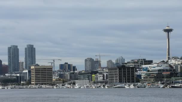 Timelapse Seattle Washington Através Porto — Vídeo de Stock