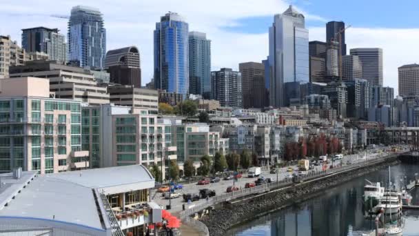 Timelapse Seattle Washington Strandlinjen — Stockvideo